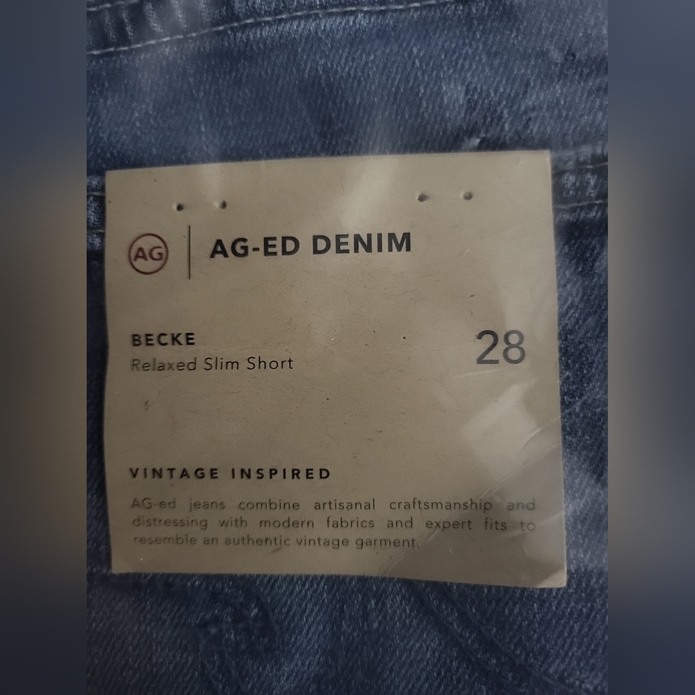 AG Adriano Goldschmied Women's Becke High Rise Relaxed Slim Short, 14 Years 28 - Picture 3 of 6